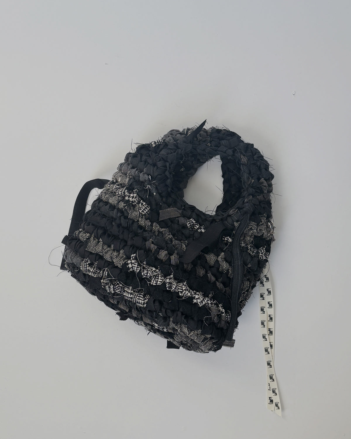 Hand Crochet Hand Bag - Black/Medium